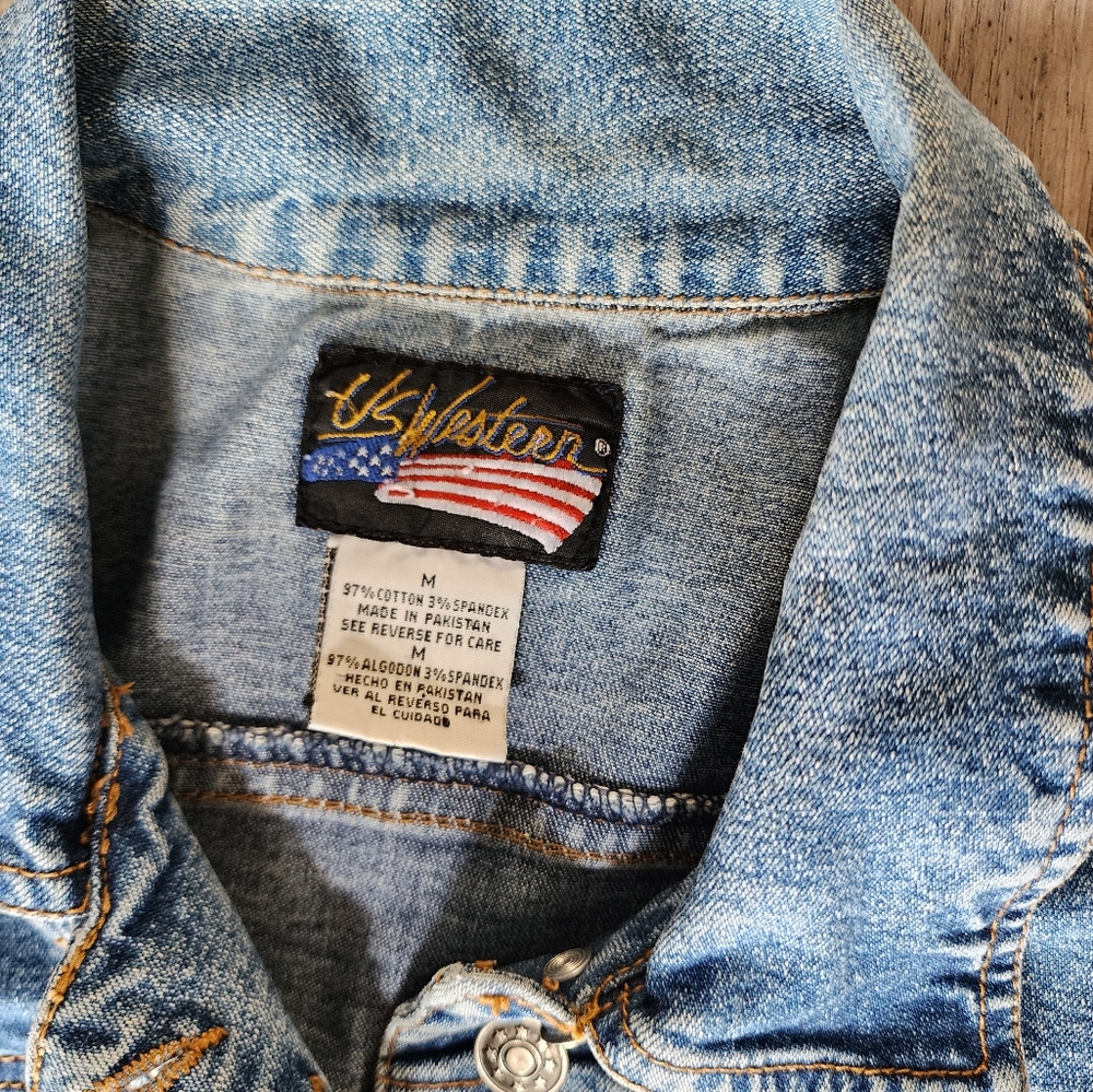 Denim Vintage Us Western Blue Women's Jacket - Picture 3 of 8